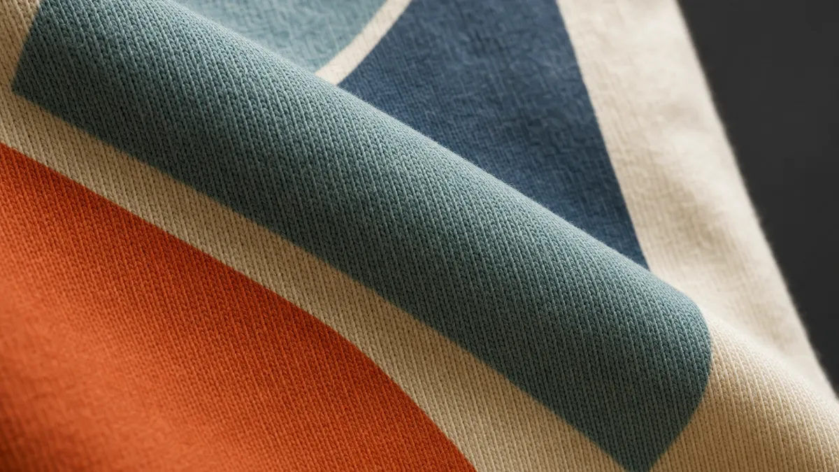Macro detail of an item: clean factory workmanship – even stitching, tidy edges